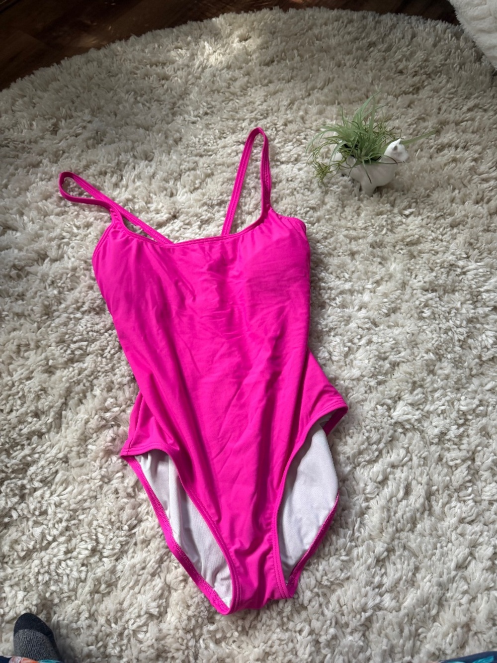Sleek one-piece swimsuit Michael Kors Bright Fuchsia One-Piece tightening tummy